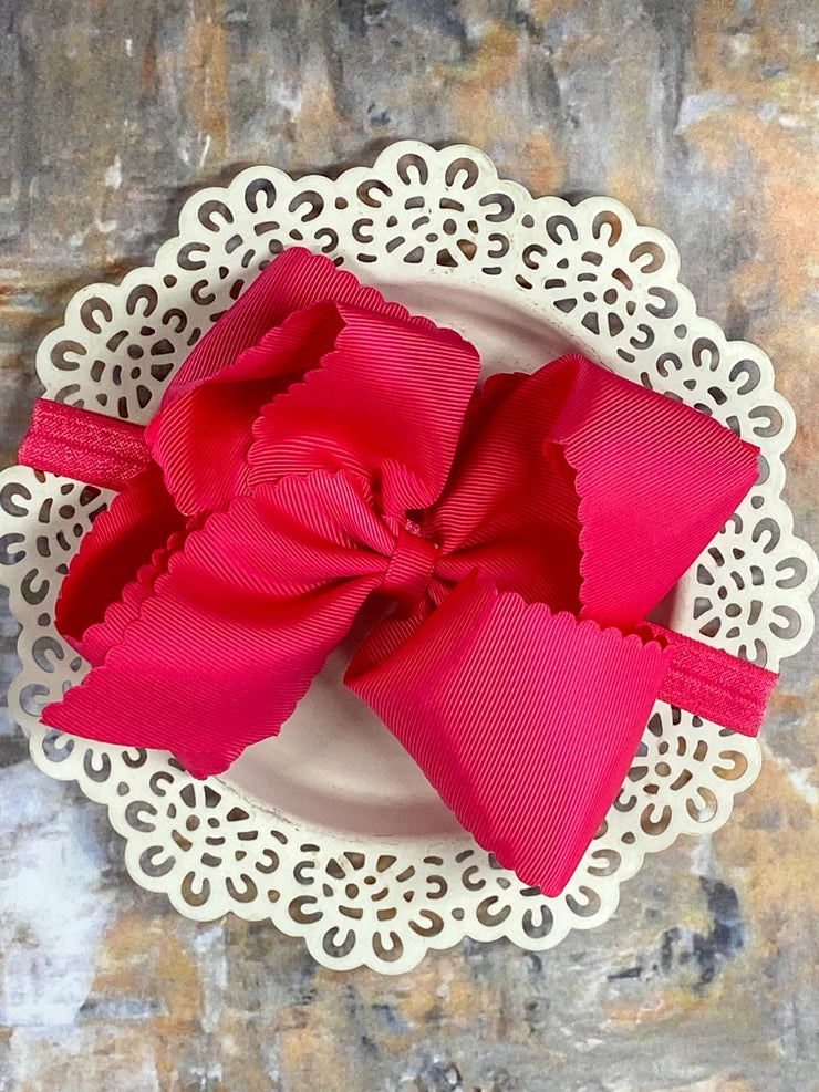 5.5" Scallop Hairbow Headband