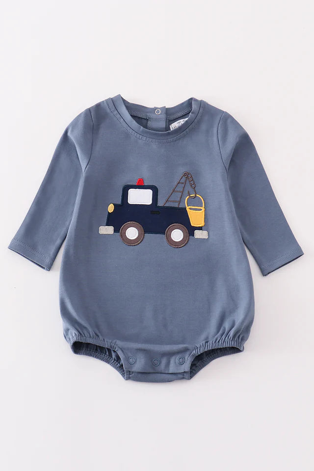 Tow Truck Adventure Applique Romper