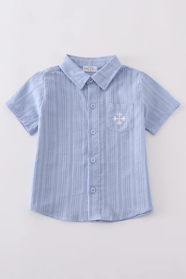 Timeless Grace embroidery button down shirt