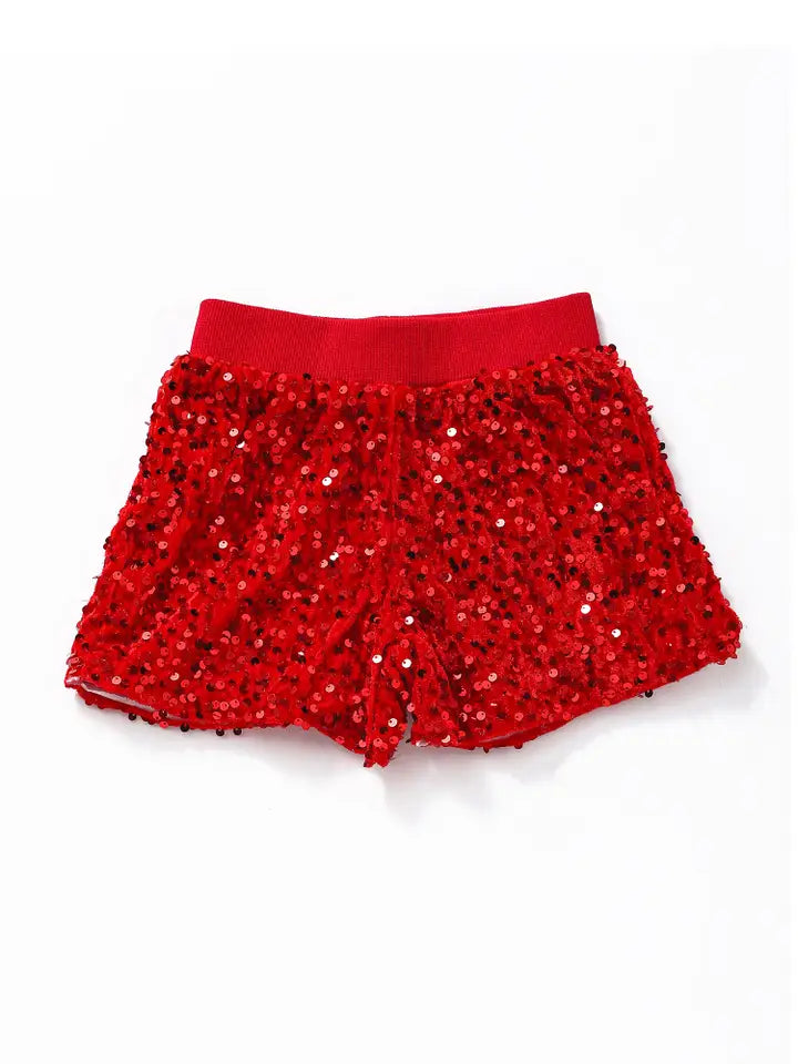 Girls Sequin Shorts with Lining