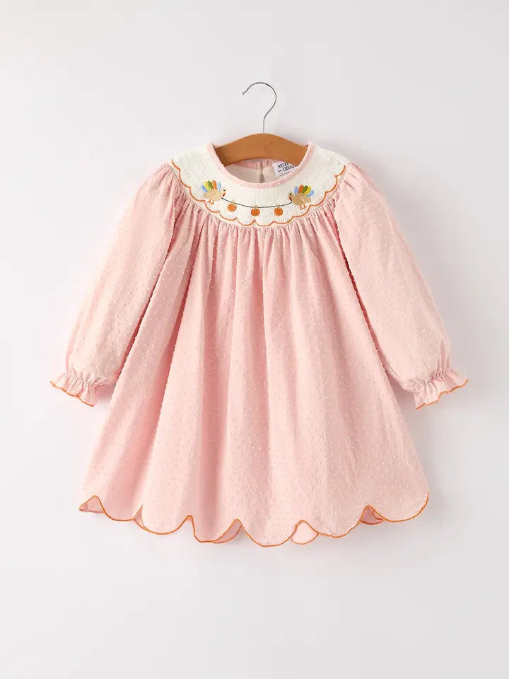 Turkey & Twirls Scallop Dress