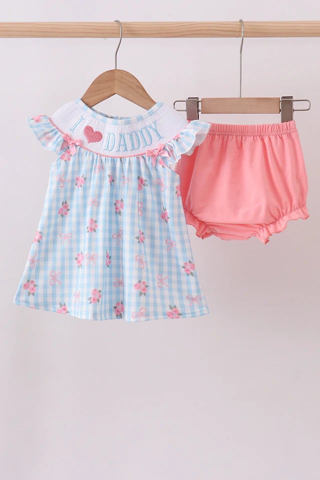 Blue I love DADDY Bloomer Set