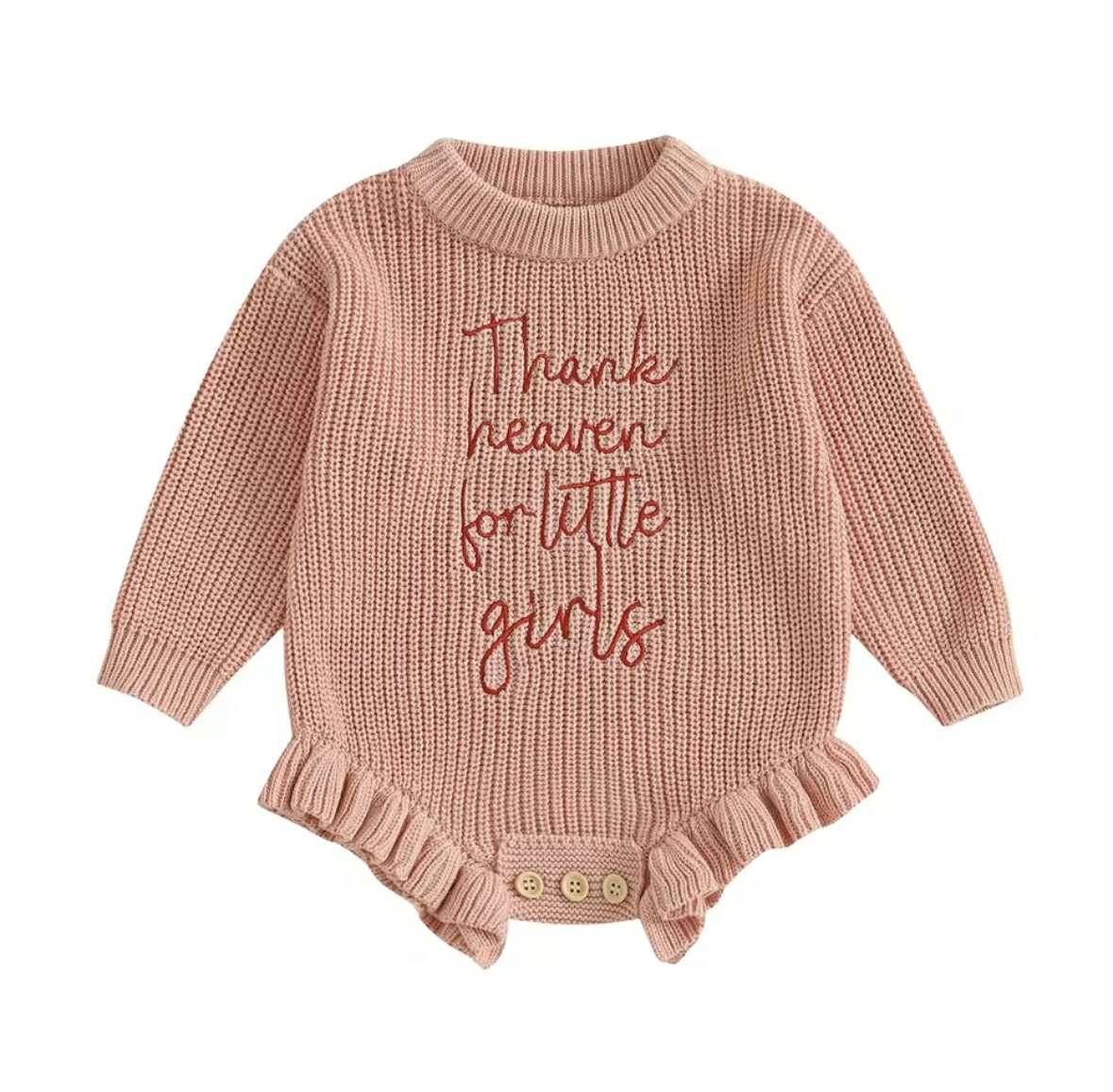 Thank Heaven For Little Girls Mauve Romper