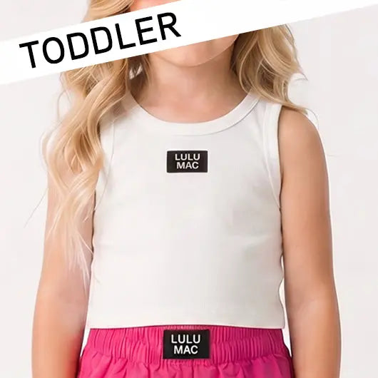 White Toddler Solid Tank (PRESALE: ETA 7/20/26)