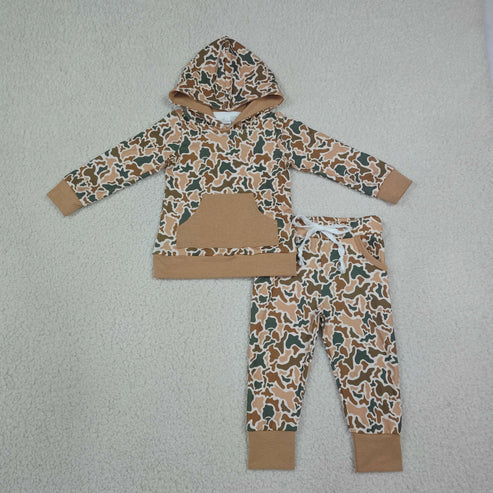 PREORDER - Khaki Green Camo Hoodie Pocket Jogger Pants (close 9/27)