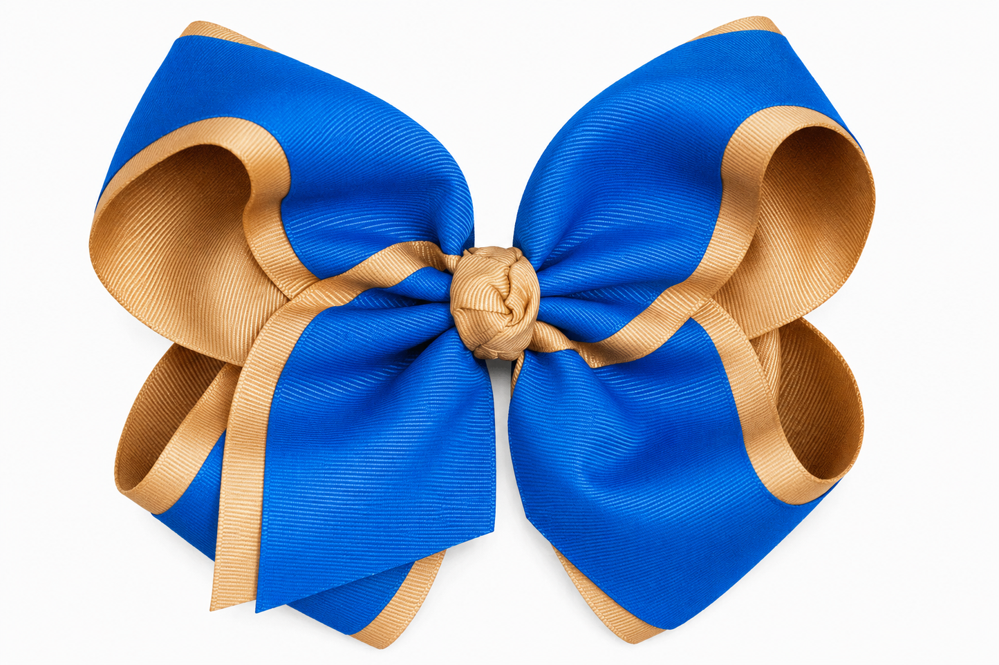 Blue/Gold 7" Bow