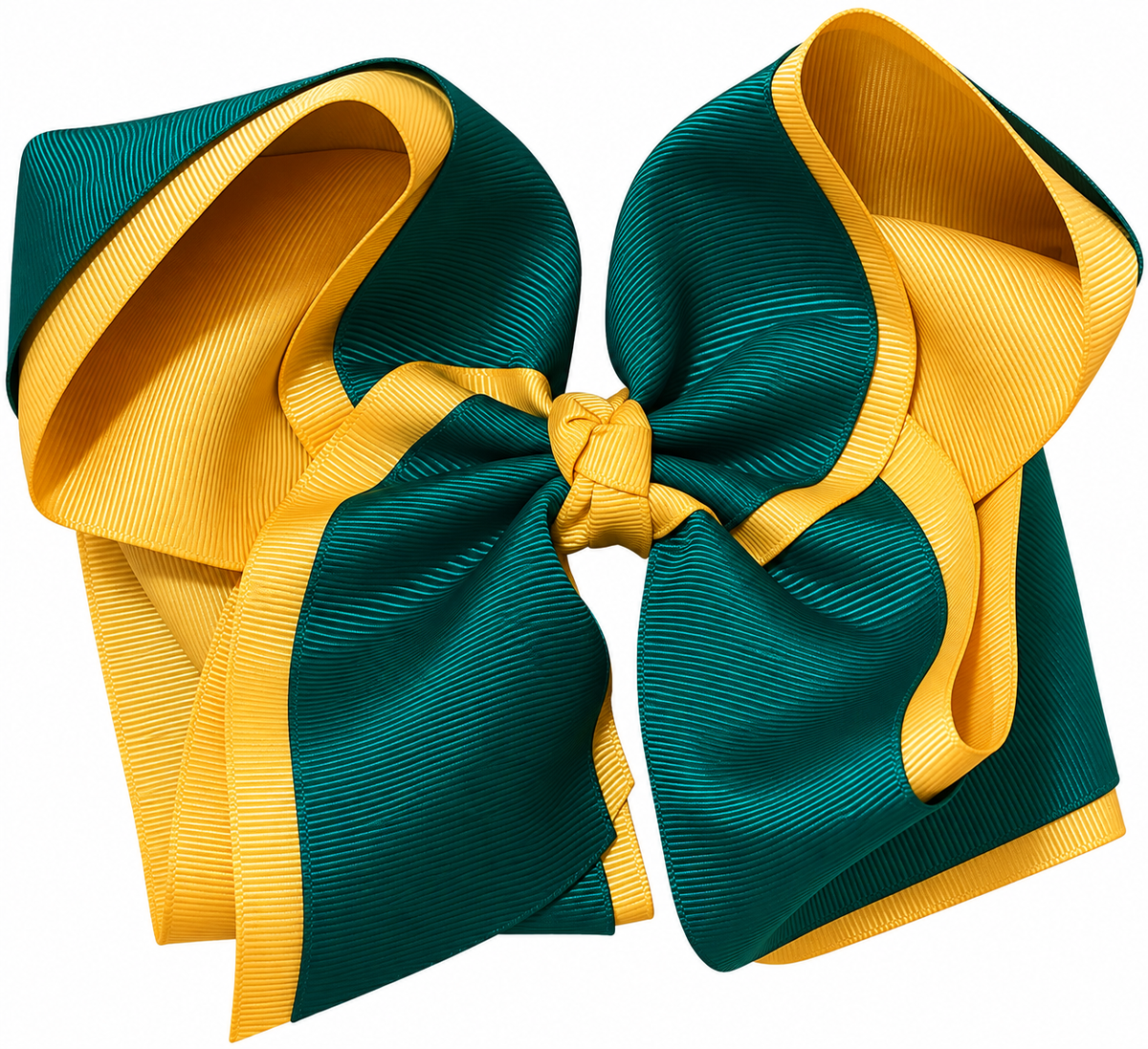 Dk. Green/Gold 7" Bow