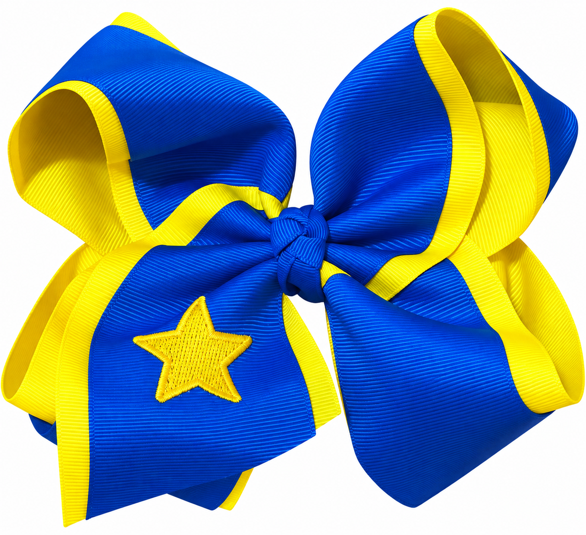 Royal/Yellow Star Bow 6"