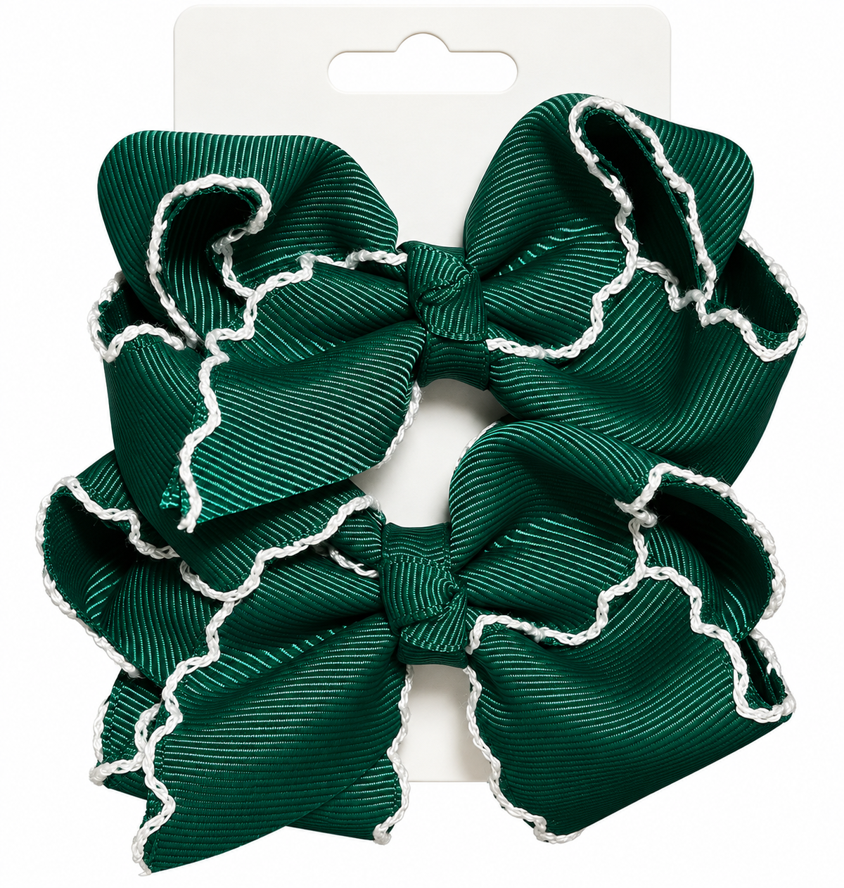 Forest Green Moonstitch Piggies Set 3"