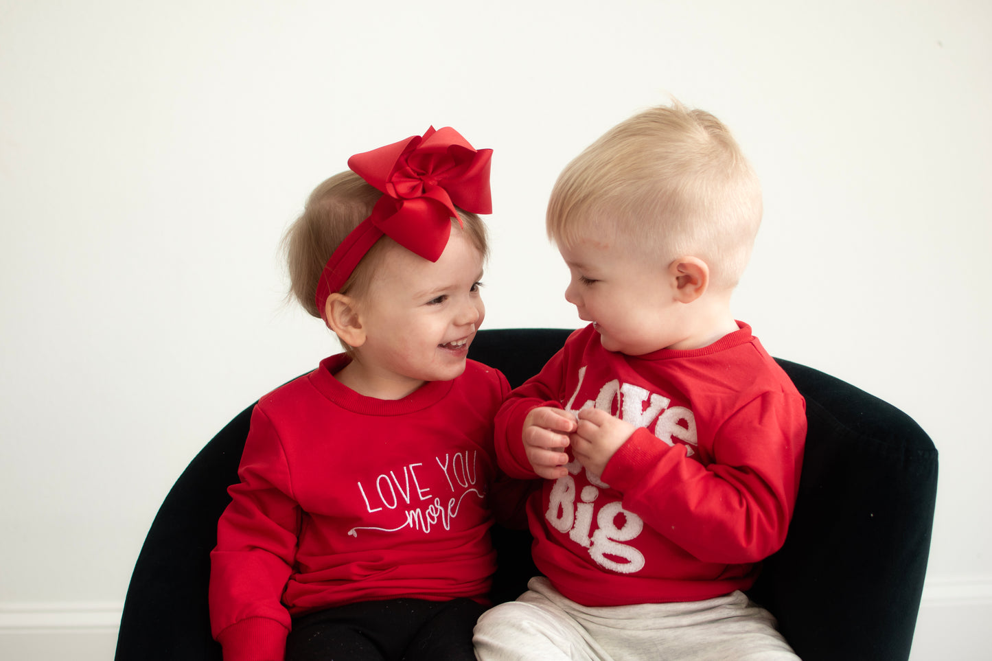 Love You More Red Sweatshirt (size up)