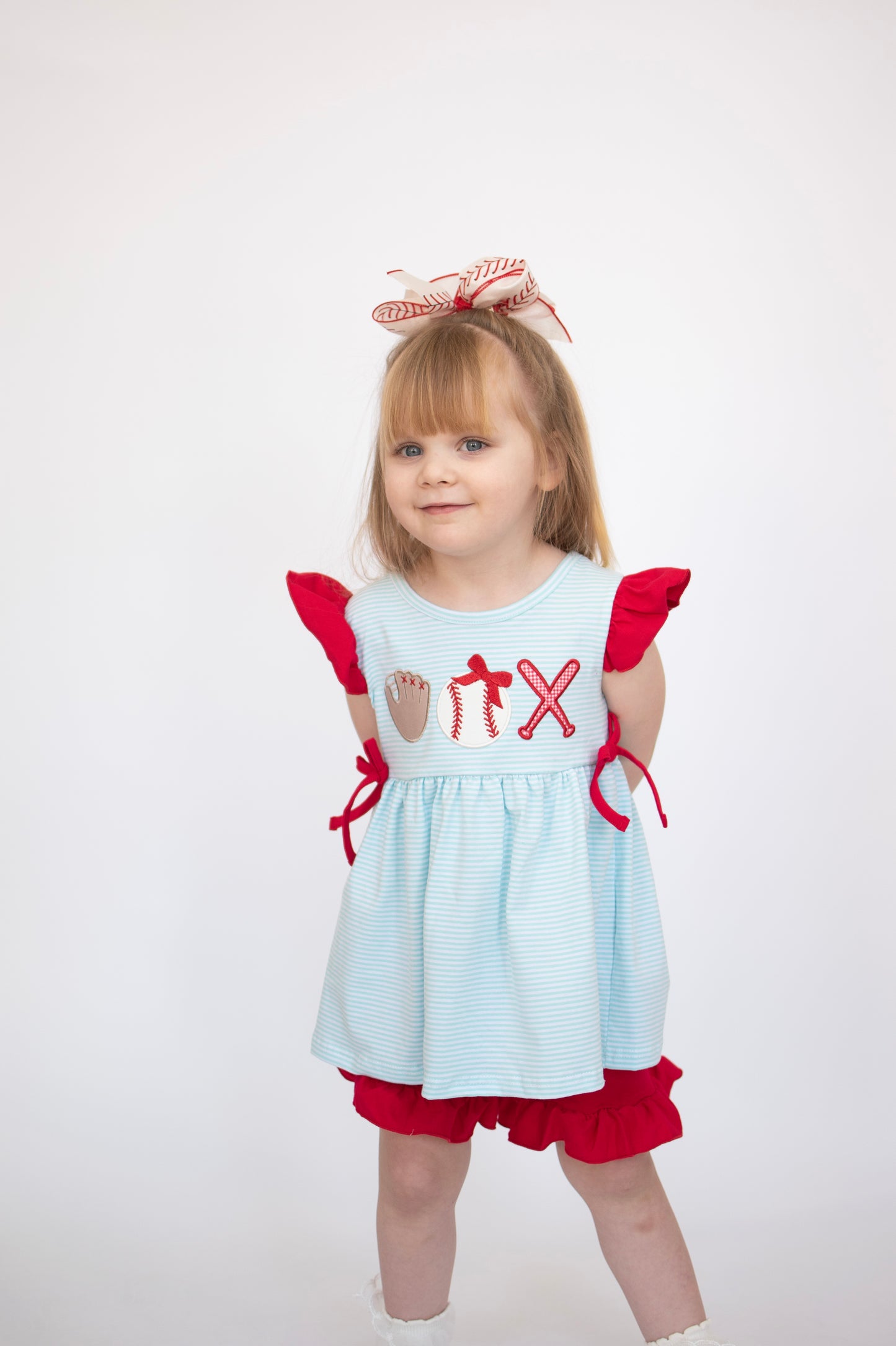 Play Ball Ruffle Short Set
