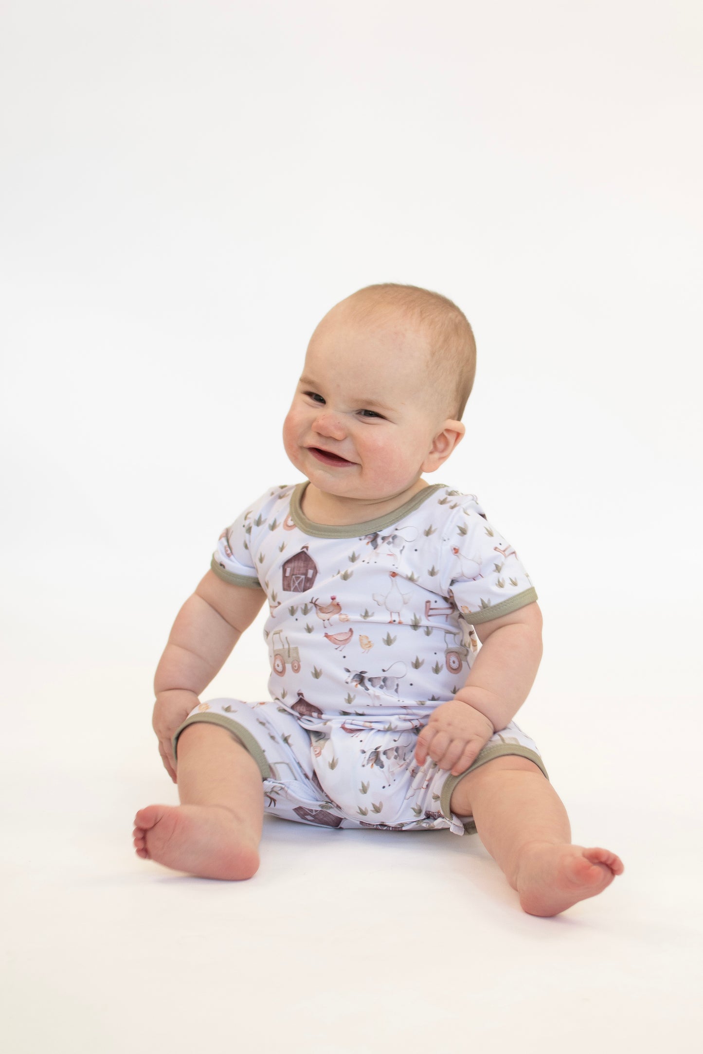 Sage Farm Boy Romper