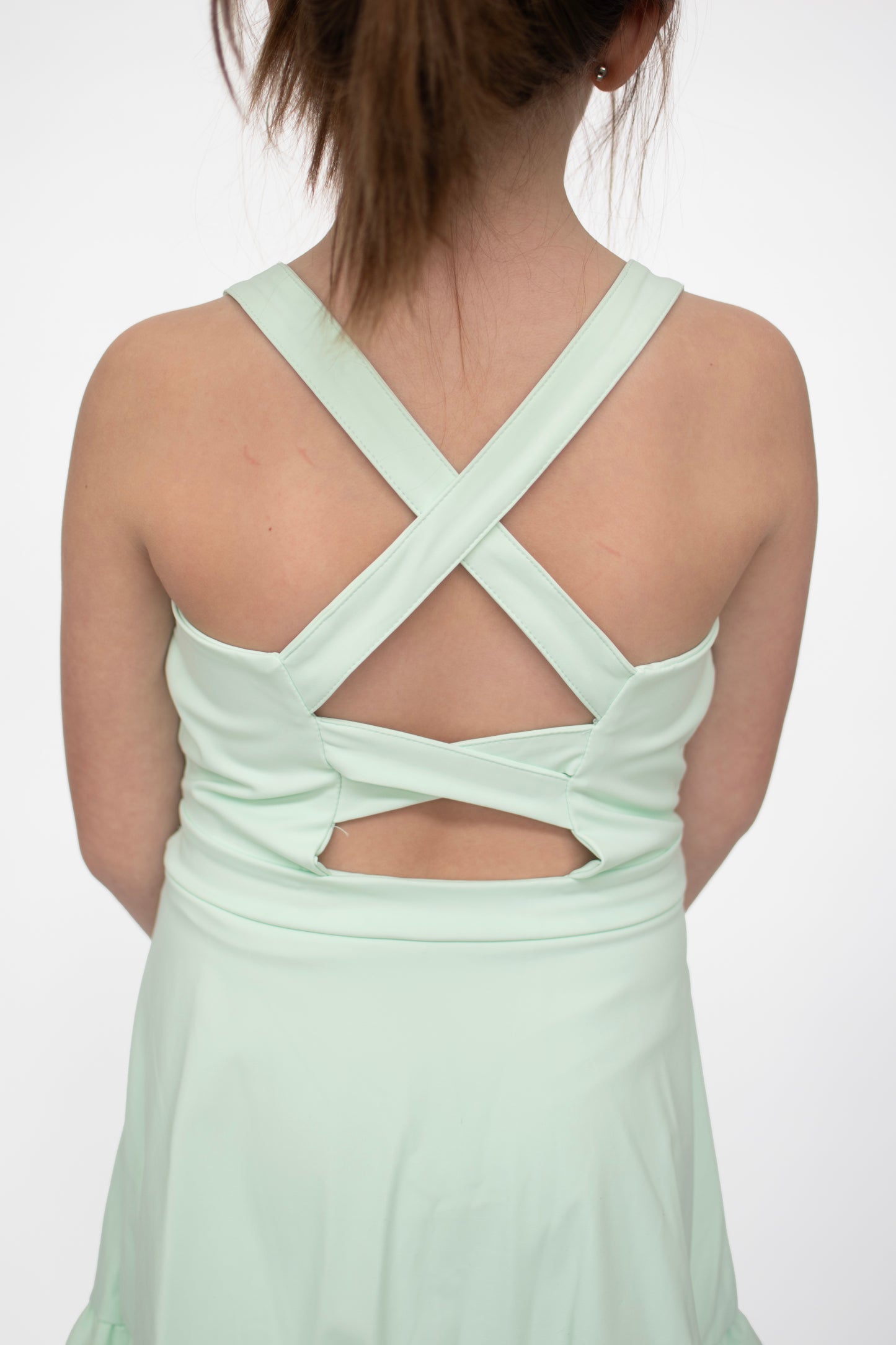 Mint Active Sporty Ruffle Tennis Dress
