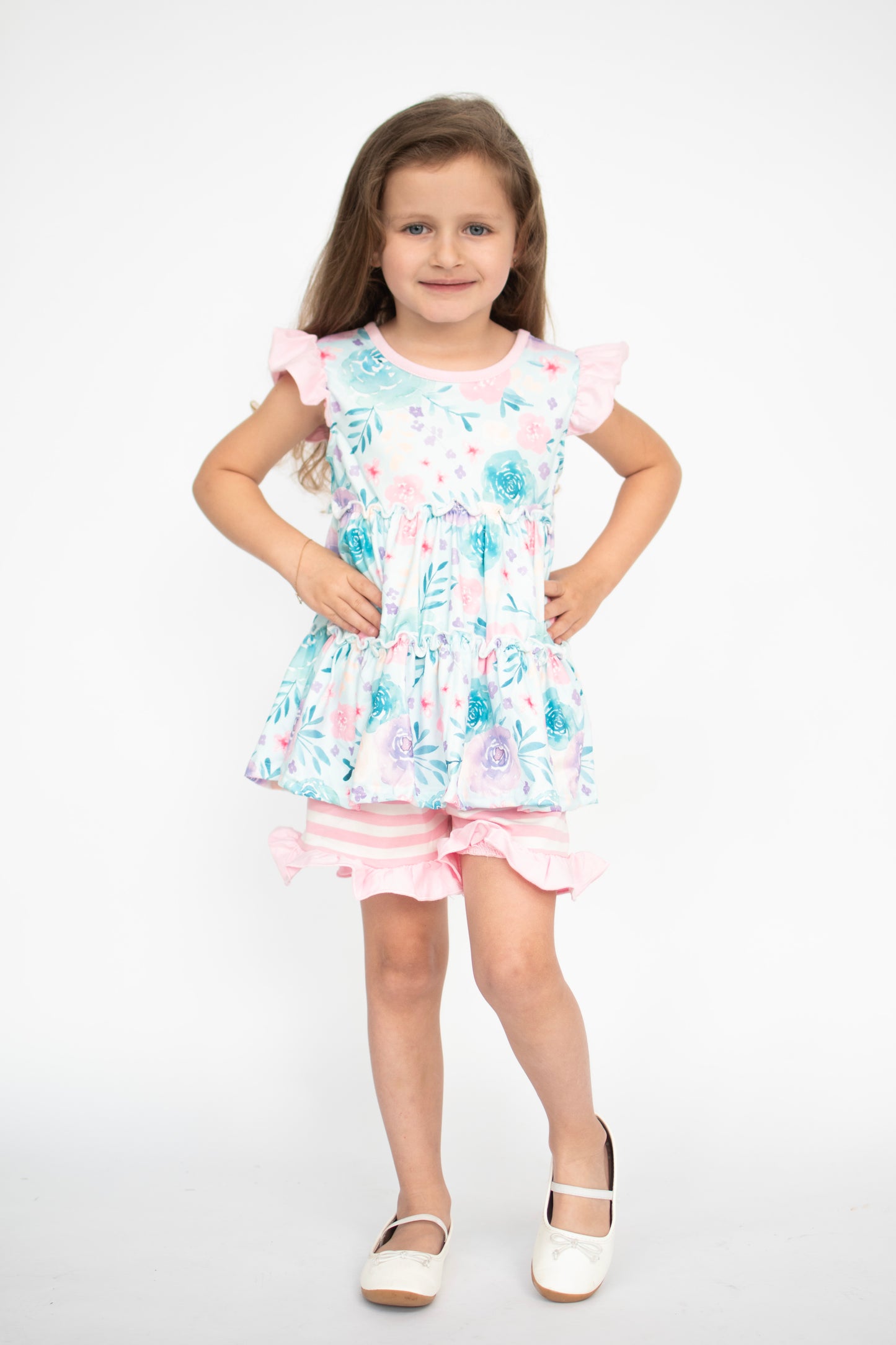 Bloom & Stripe Flutter Sleeve Set