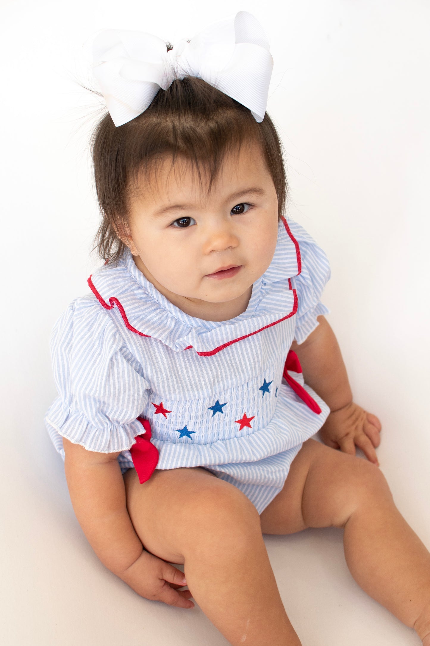 Red, White & Cute Romper