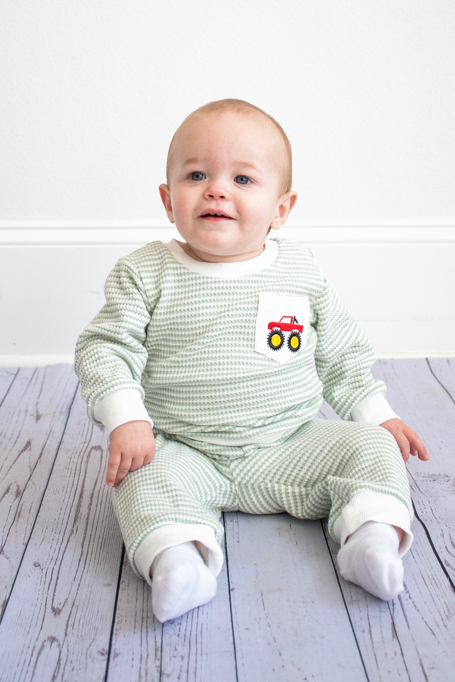 Monster Truck Ribbed Striped Jogger Sets