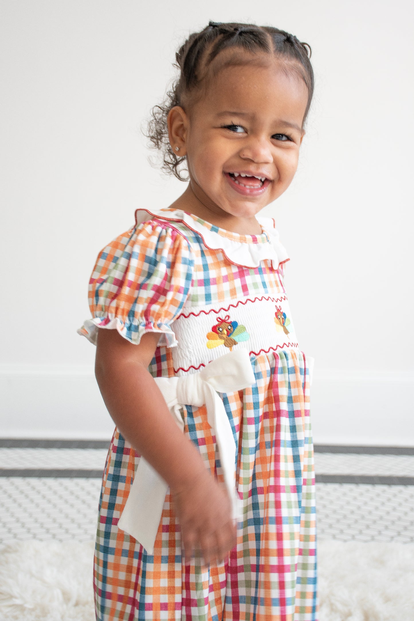 Gobble & Giggles Smocked Dress