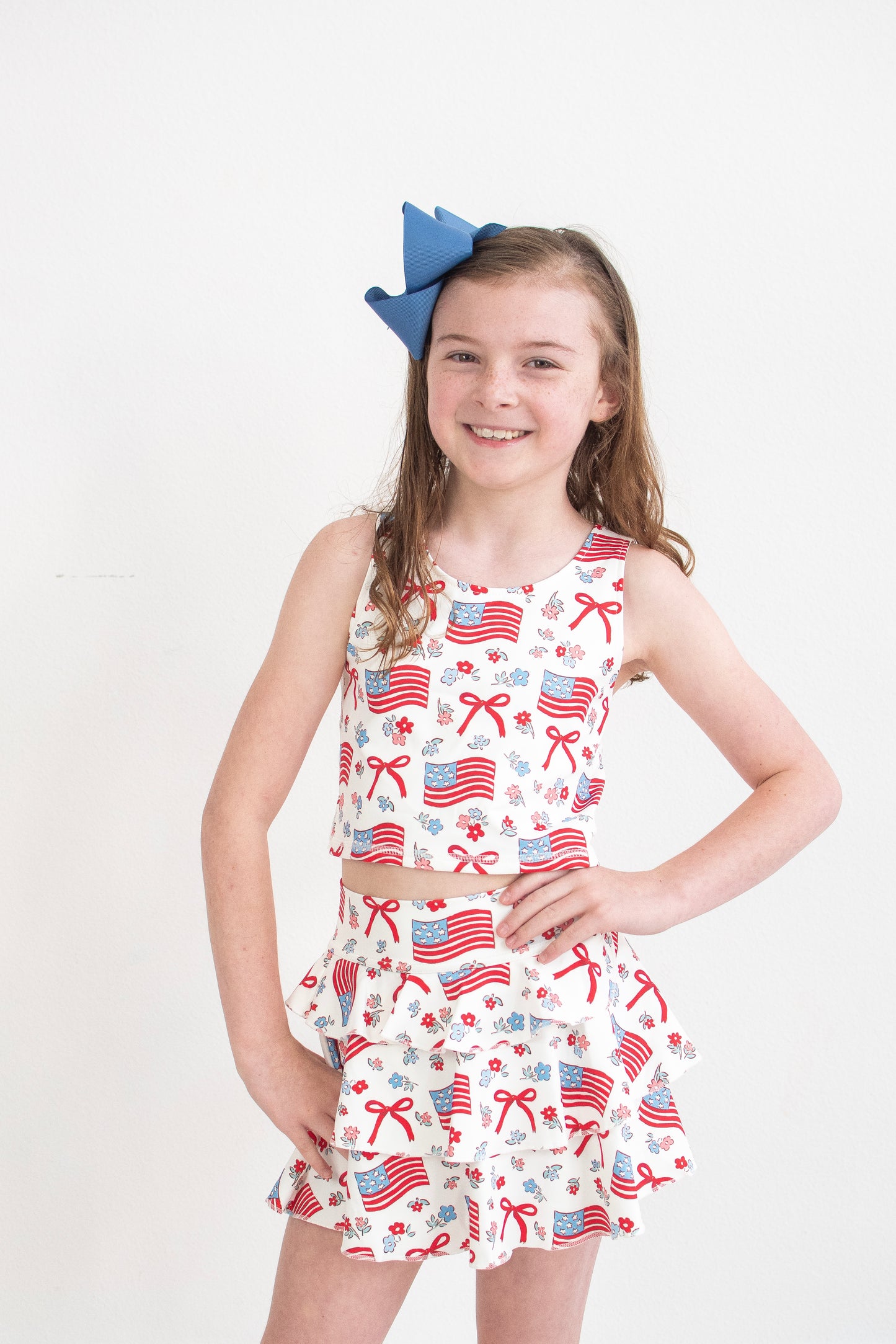 Flag, Floral Bow Set 2 Piece