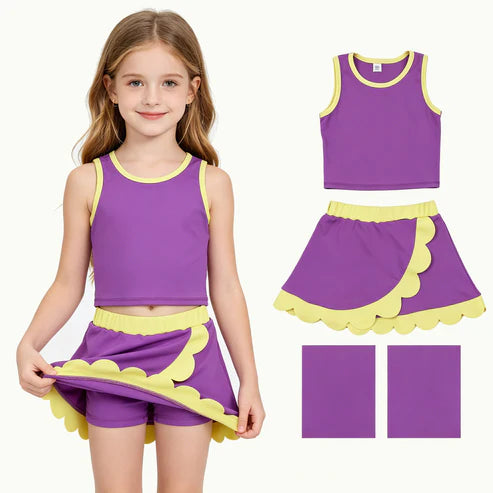 Purple/Yellow Scallop Active Set