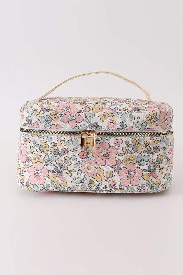 Yellow Plaid Floral Travel