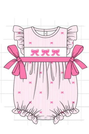 Pink Stripe Bow Bubble