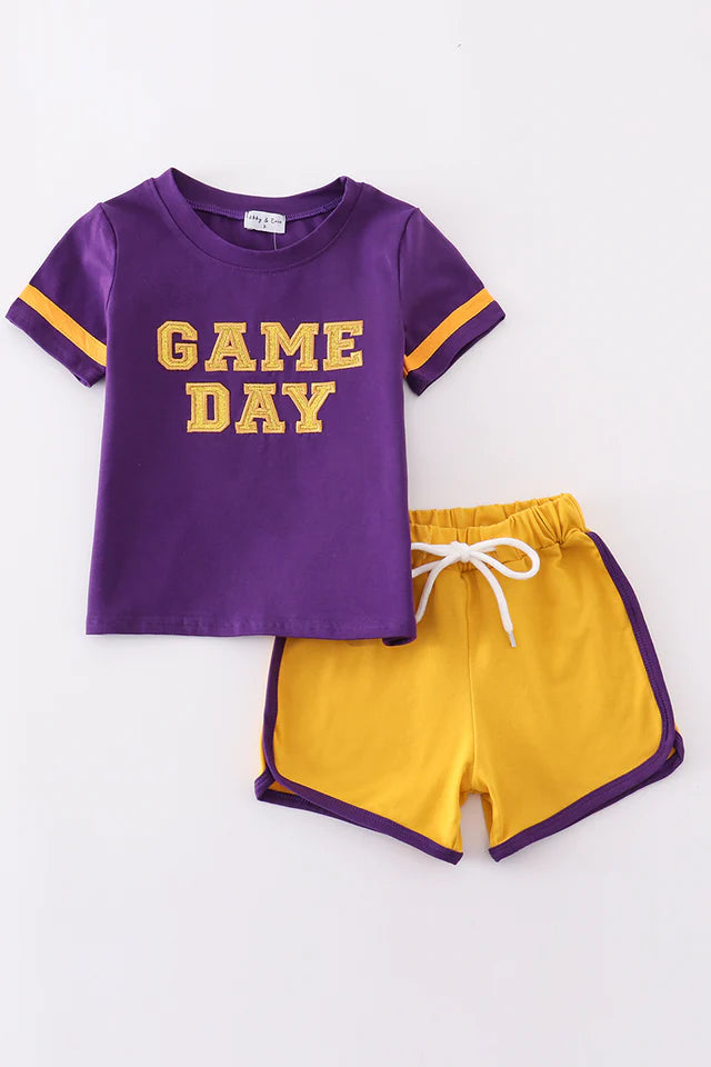 Purple & Gold Game Day Set (size 6)