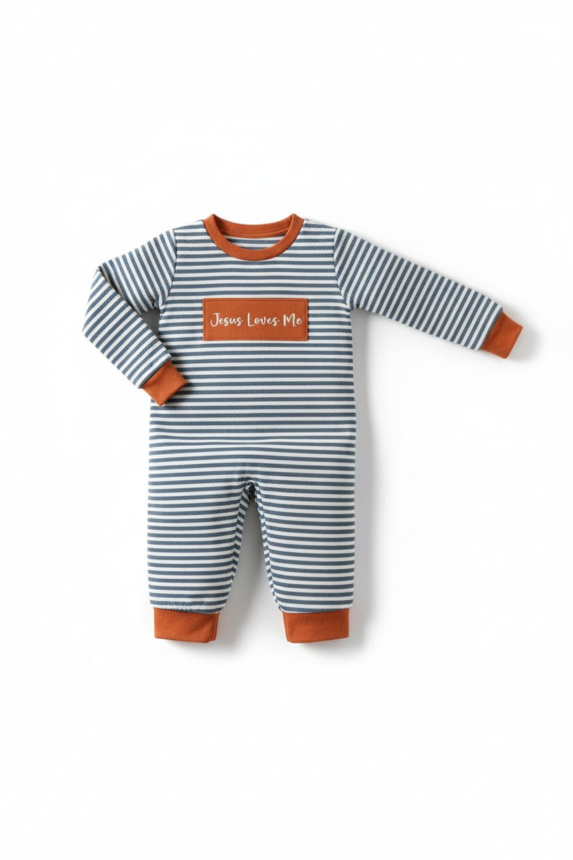 Jesus Loves Me Boy Romper