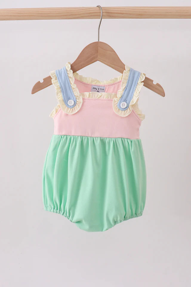 Color block ruffle bubble