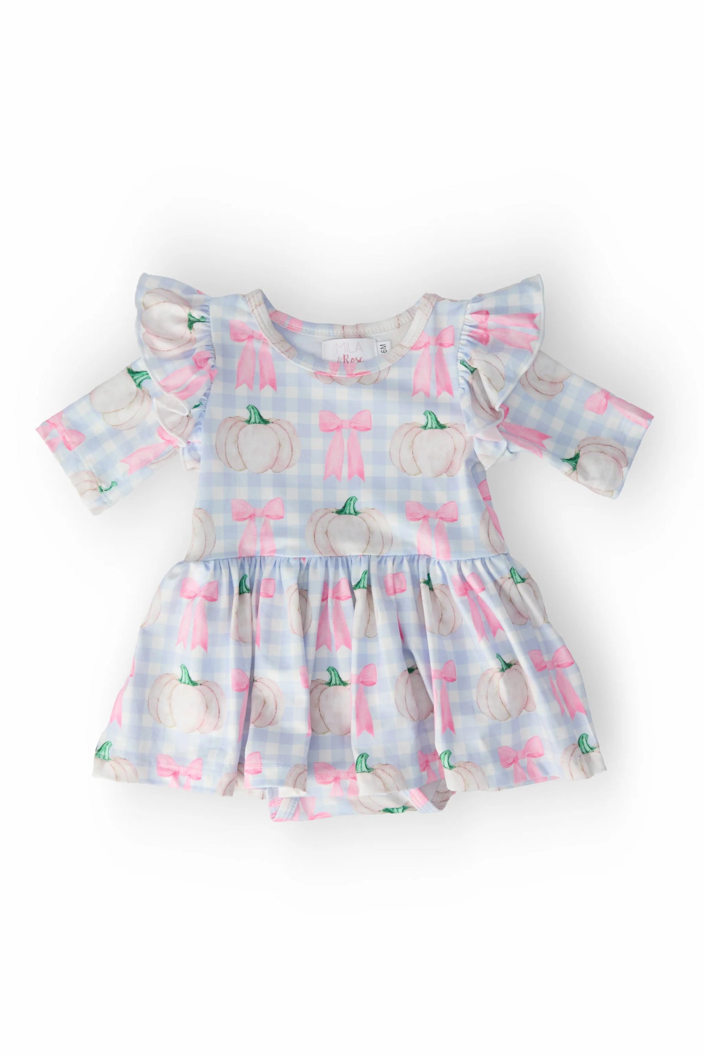 Pumpkin Picnic Twirl Flutter Bodysuit (Mila & Rose)