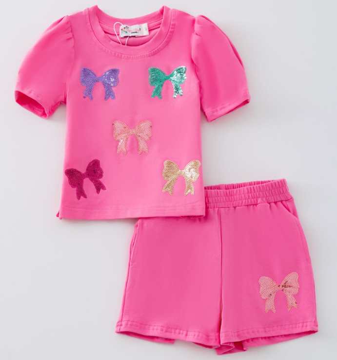 Bow Sequin Set
