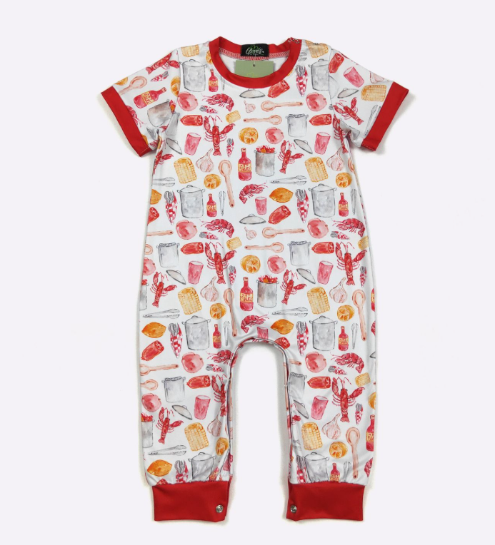Crawfish Boil Boy Romper