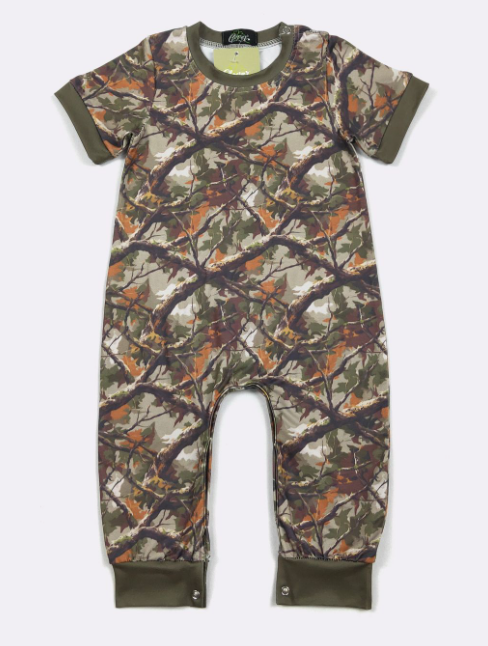 Tree Camo Boy Romper