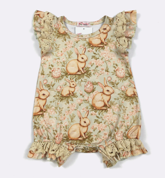 Antique Easter Baby Romper