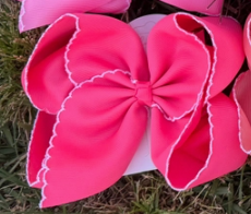 Bright Pink Moonstitch Bow
