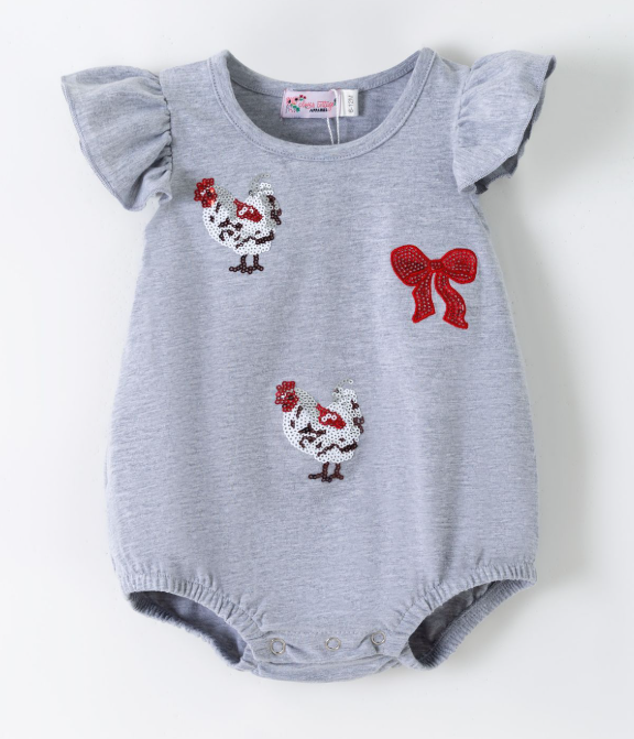 Chicken Sequin Romper