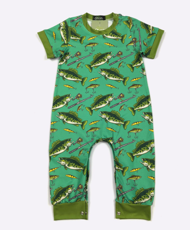 Reelin' in Green Romper