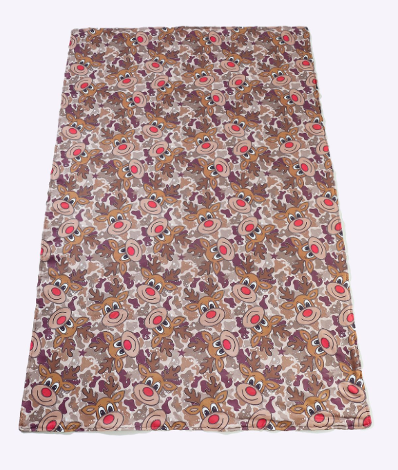 Camo Reindeer Minky Blanket