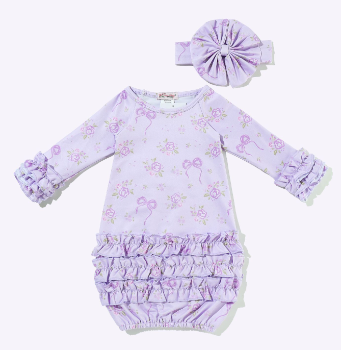 Lavender Elegant Baby Gown