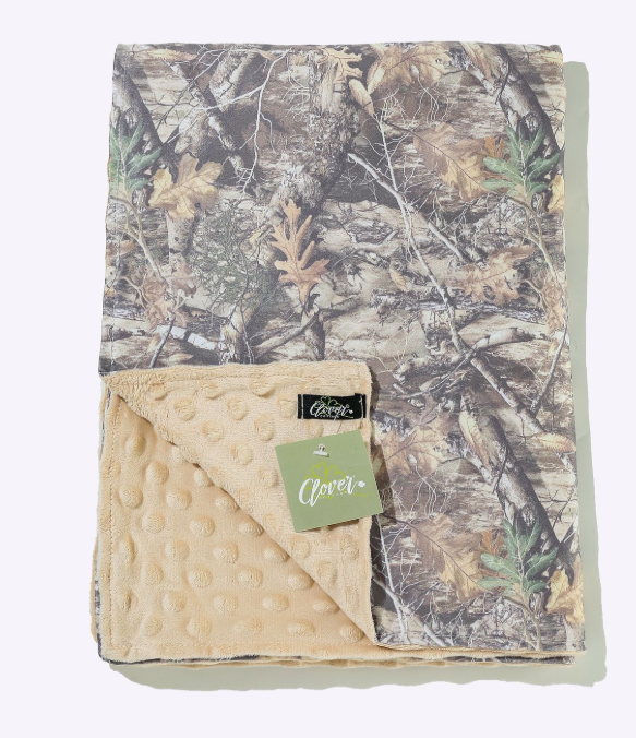 Washed Camo Minky Blanket