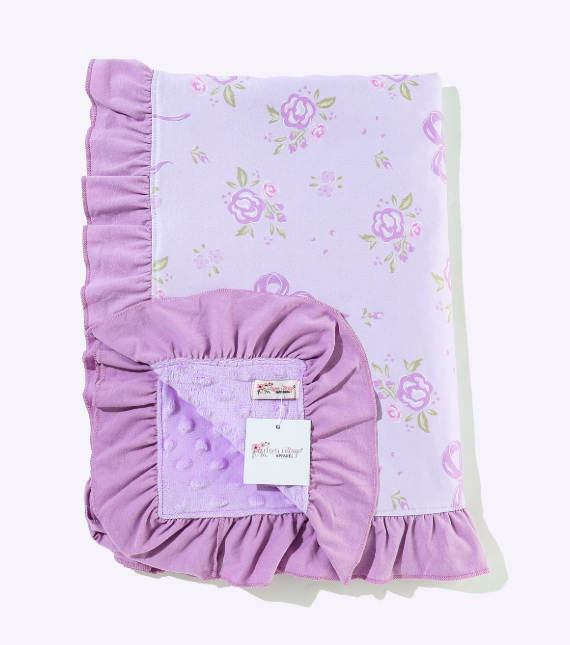 Lavender Elegant Minky Blanket