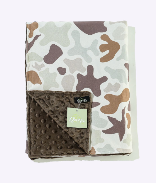 Muted Camo Minky Blanket