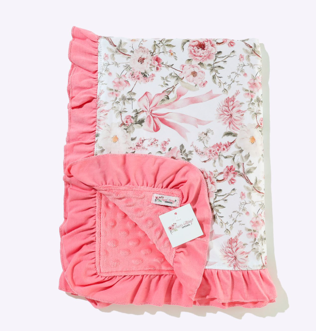 Ribbon Garden Minky Blanket
