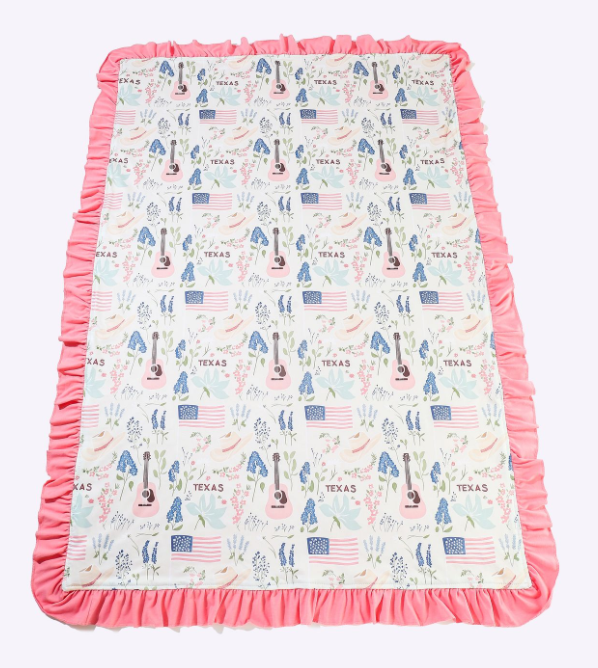 Texas Bluebell Minky Blanket