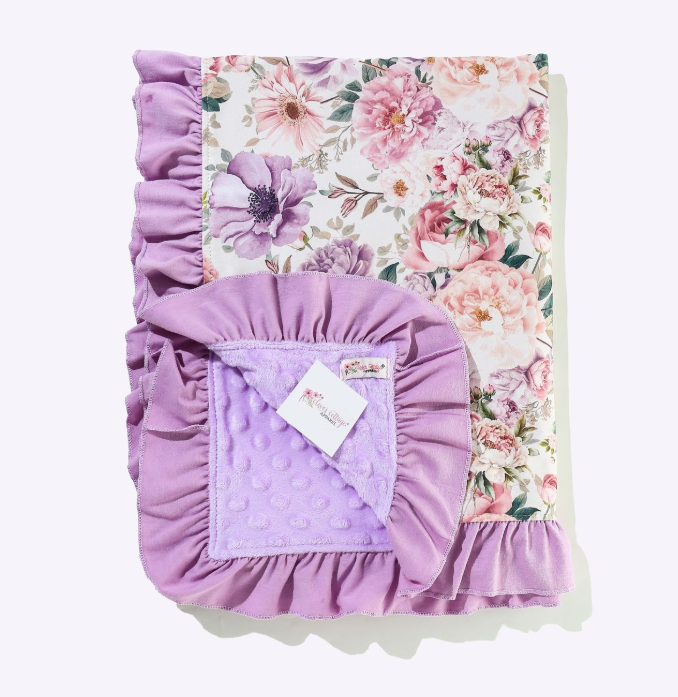 Wilted Orchid Minky Blanket
