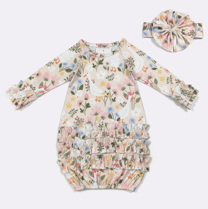 Garden Goose Baby Gown