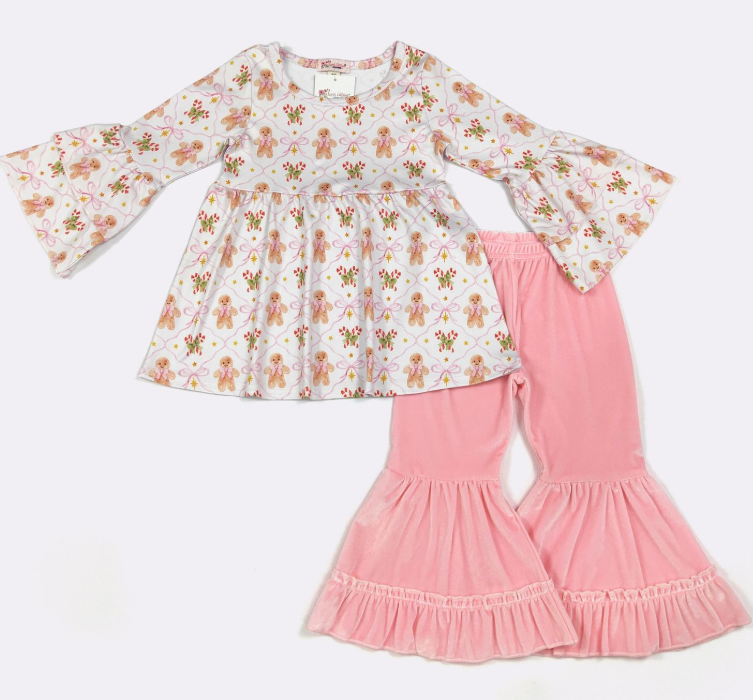 Pink Gingerbread Girls Set