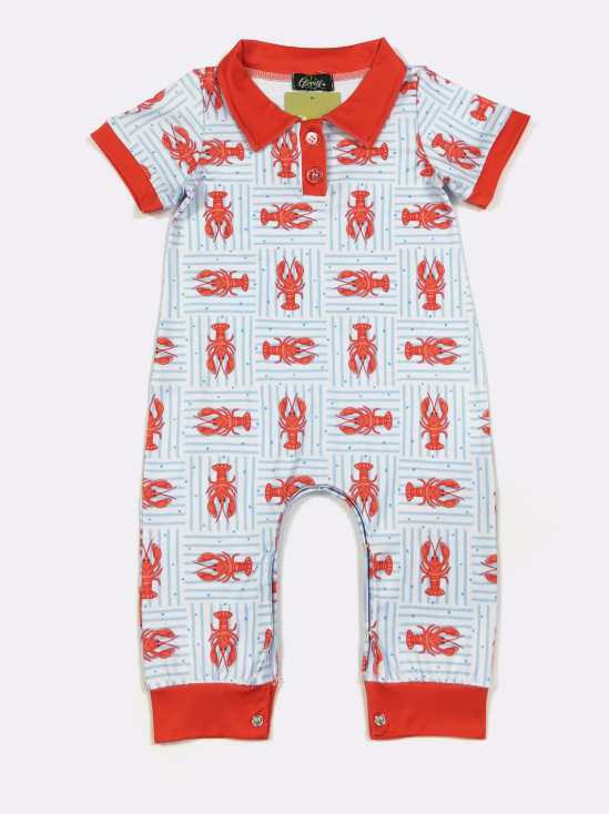 Seaside Lobster Boy Romper (ETA: 10/21/26)