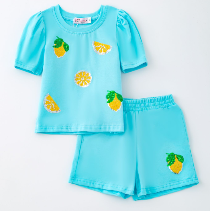 Lemon Sequin Set