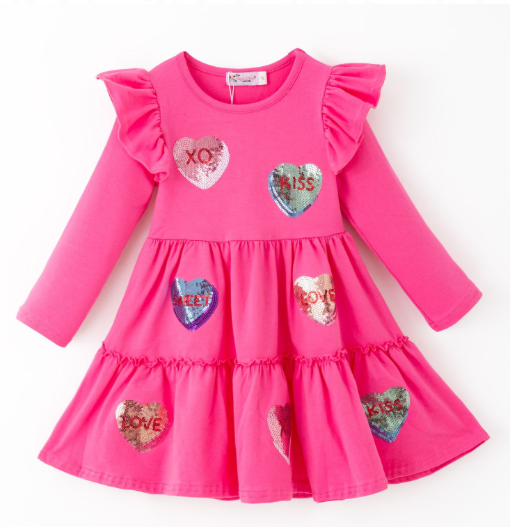 Conversation Heart Sequin Dress