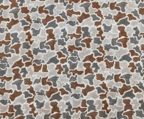 Distressed Camo Boy Collar Shirt